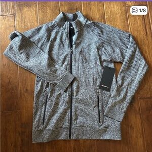 lululemon athletica engineered warmth gray Zip-Up Men's Sweater